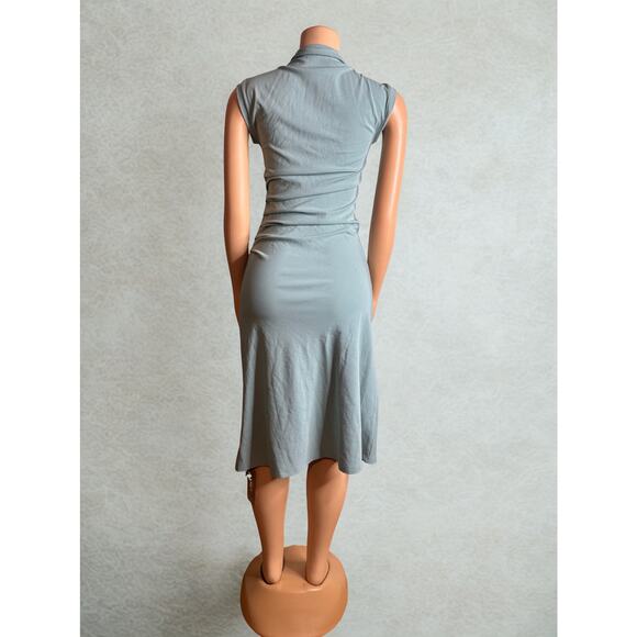 OGL Mockneck Tucks Midi Dress NWT SIZE M - Picture 3 of 4